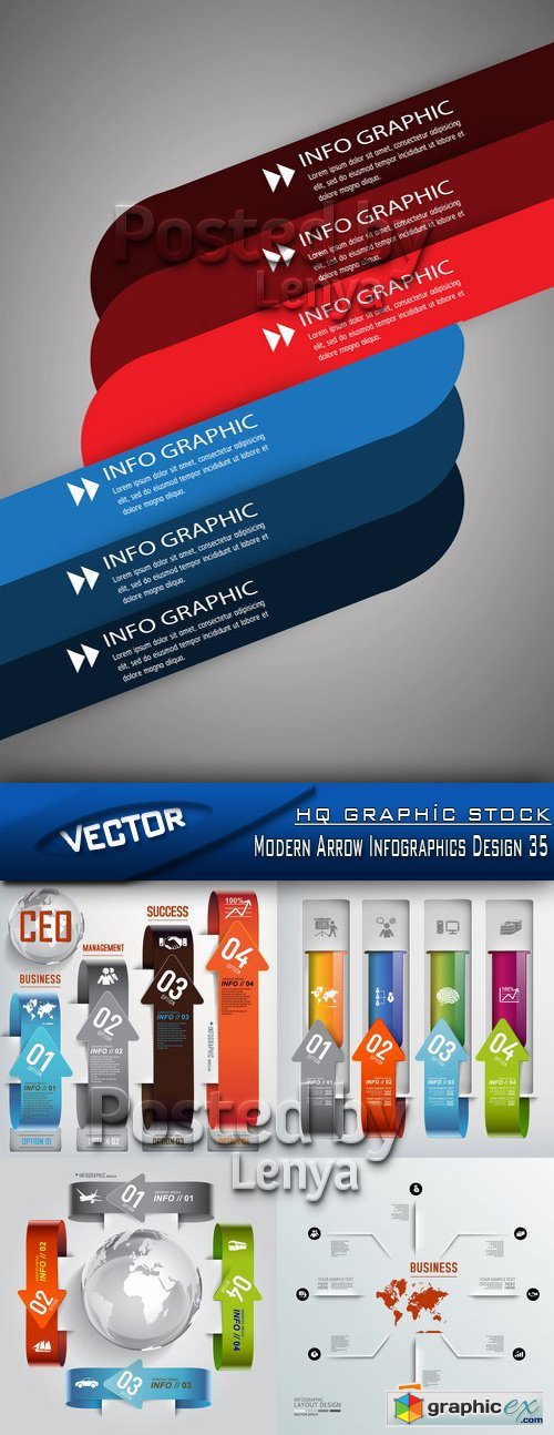 Stock Vector - Modern Arrow Infographics Design 35