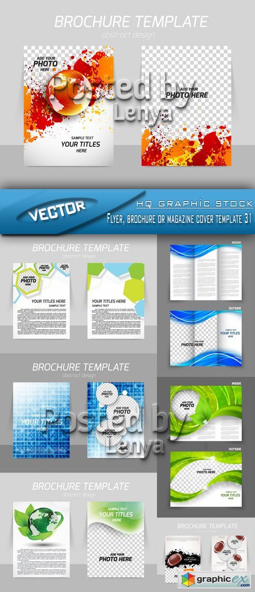 Stock Vector - Flyer, brochure or magazine cover template 31