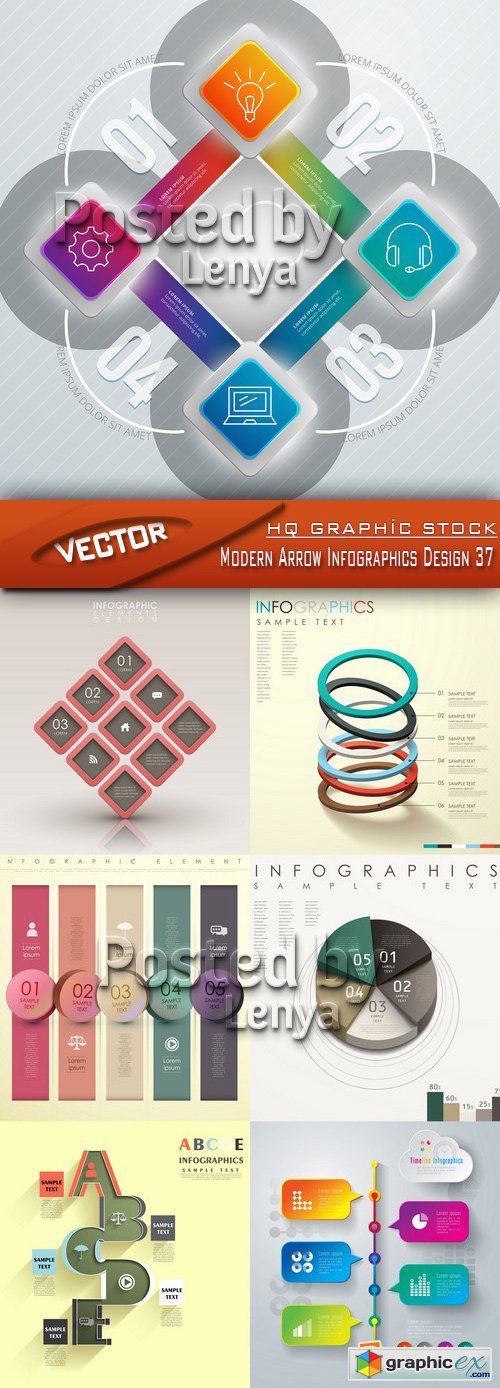 Stock Vector - Modern Arrow Infographics Design 37