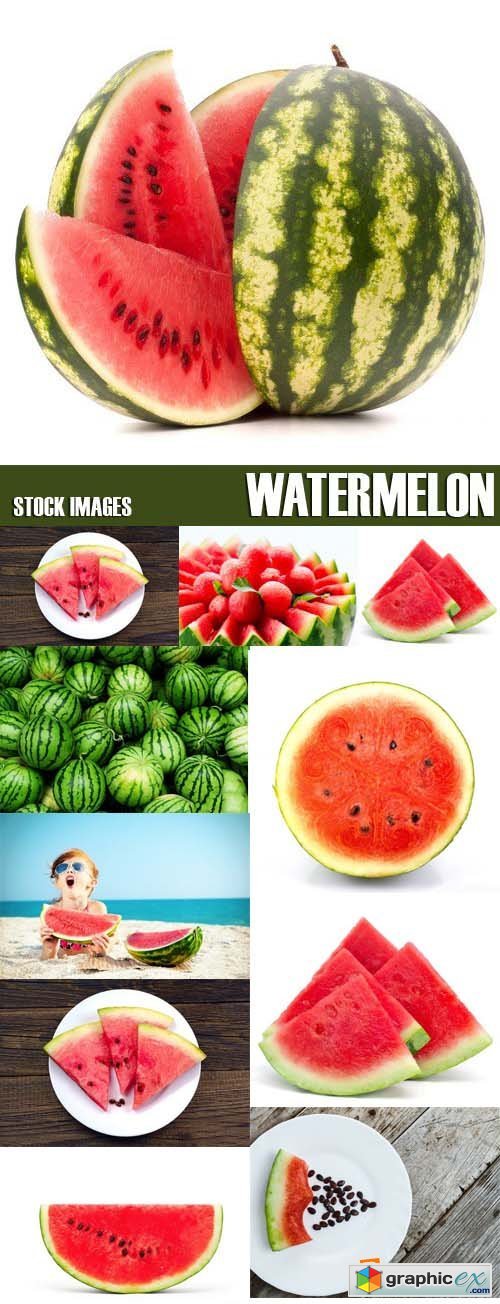 Stock Photos - Watermelon, 25xJPG
