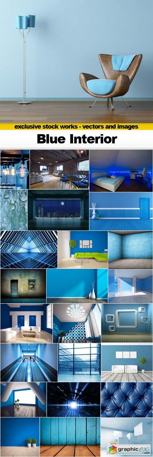 Blue Interior - 25x JPEGs