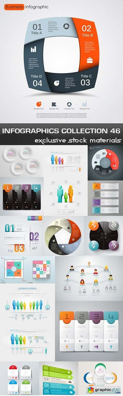 Collection of Infographics Vol.46, 25xEPS