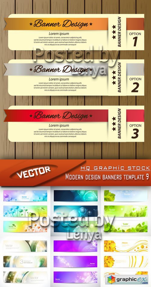 Stock Vector - Modern design banners template 9
