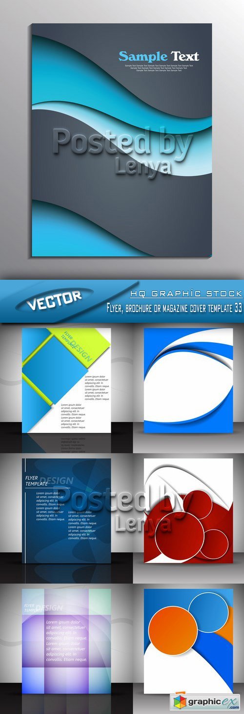 Stock Vector - Flyer, brochure or magazine cover template 33