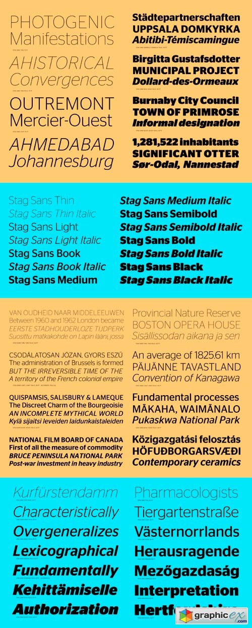 Stag Sans Font Family - 14 Fonts for $350