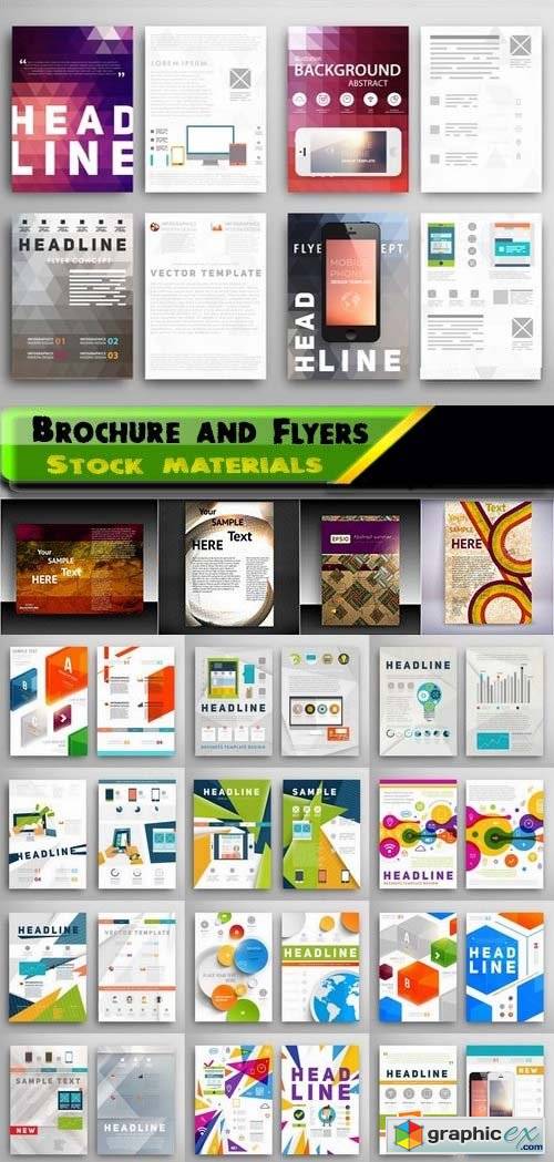 Brochure and Flyers Template Design in vector from stock 17 25xEPS