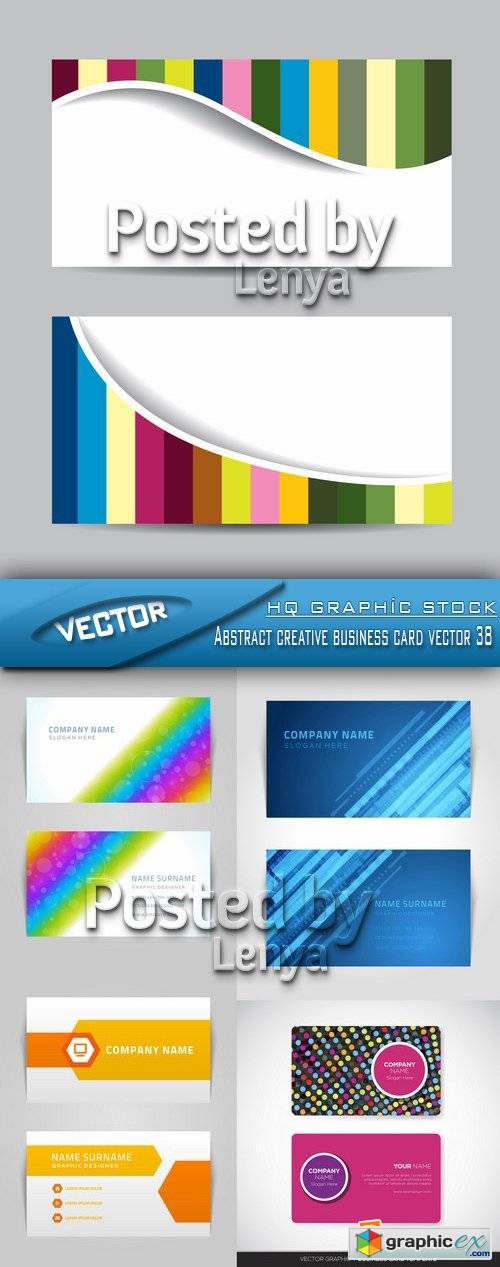 Stock Vector - Abstract creative business card vector 38