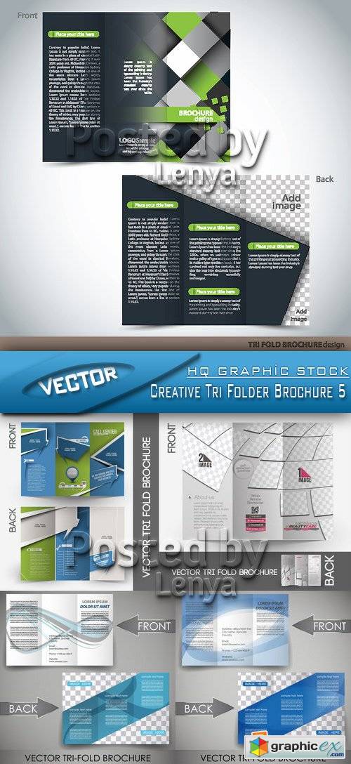 Stock Vector - Creative Tri Folder Brochure 5