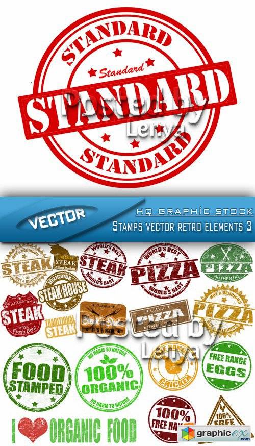 Stock Vector - Stamps vector retro elements 3
