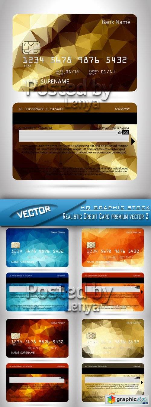 Stock Vector - Realistic Credit Card premium vector 2