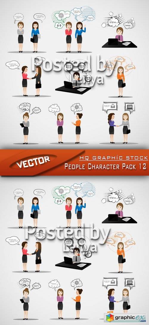 Stock Vector - People Character Pack 12