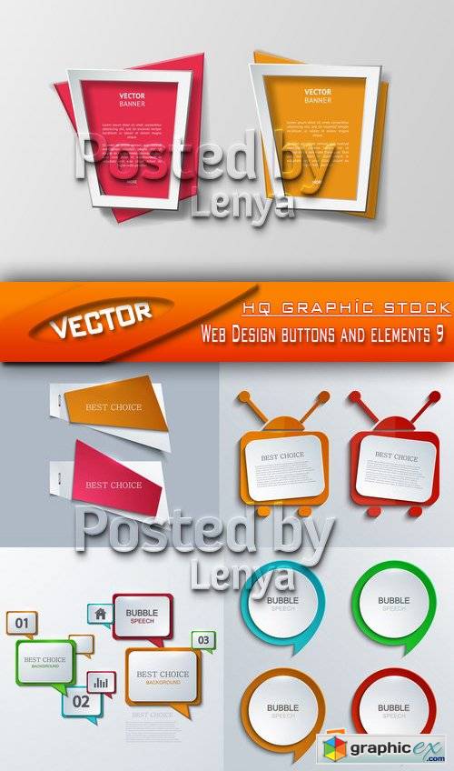 Stock Vector - Web Design buttons and elements 9