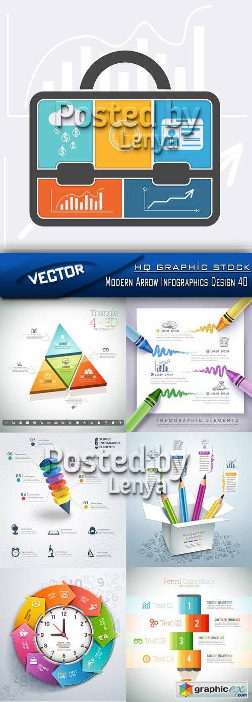 Stock Vector - Modern Arrow Infographics Design 40