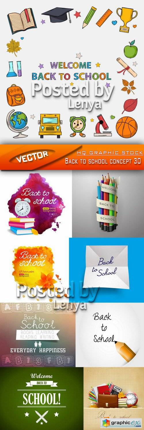 Stock Vector - Back to school concept 30