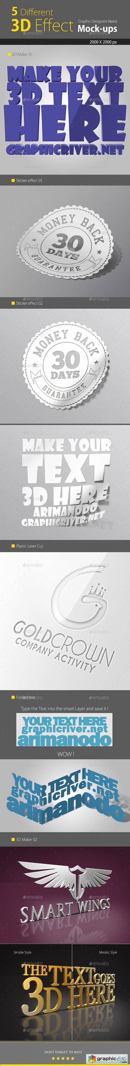 3D Text Logo Mock up 9040656