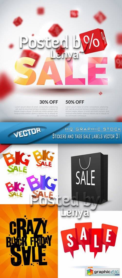Stock Vector - Stickers and tags sale labels vector 31