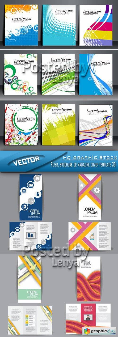 Stock Vector - Flyer, brochure or magazine cover template 35