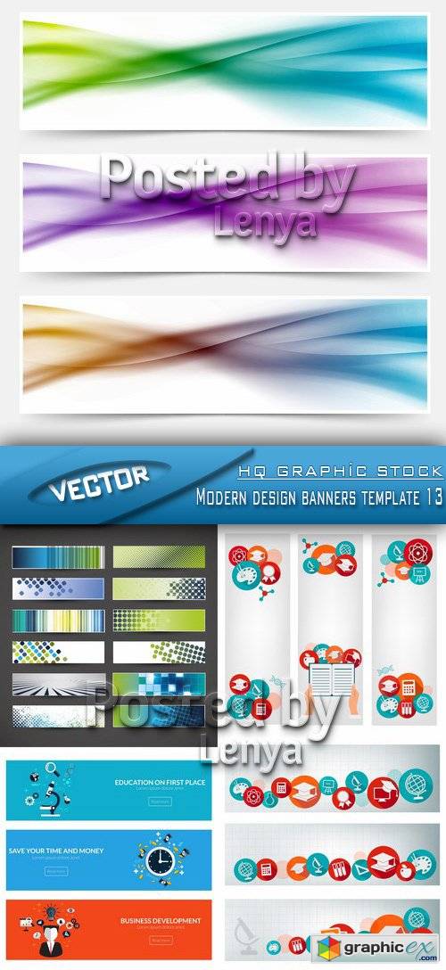 Stock Vector - Modern design banners template 13
