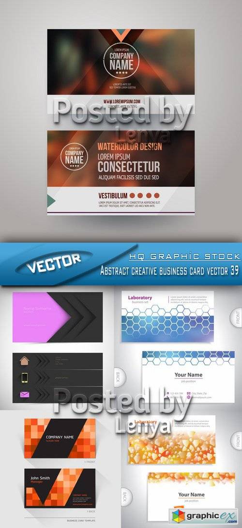 Stock Vector - Abstract creative business card vector 39