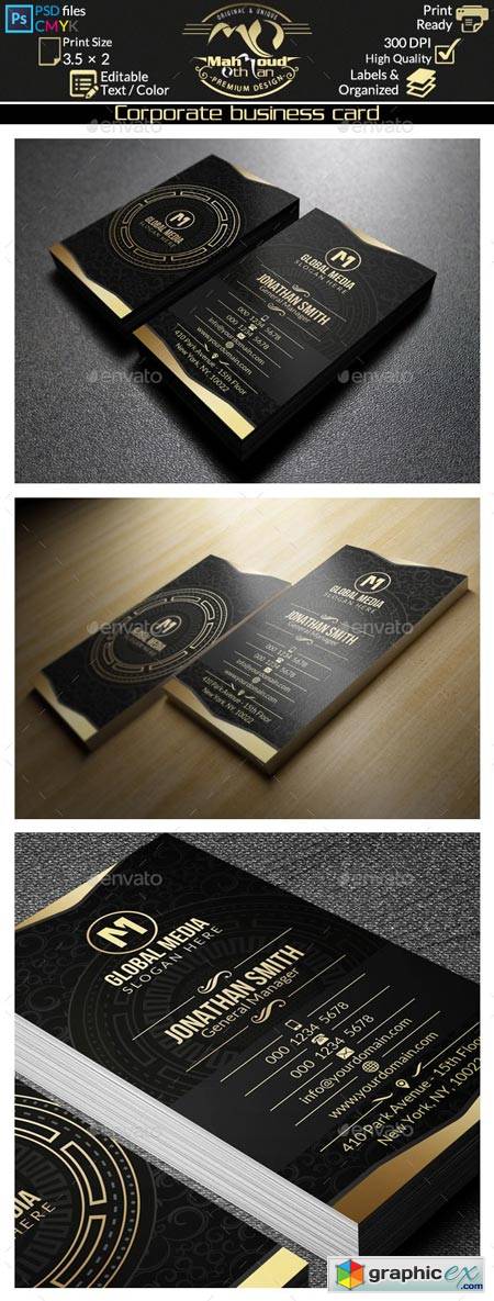 Gold Corporate Business Card 47 8981916