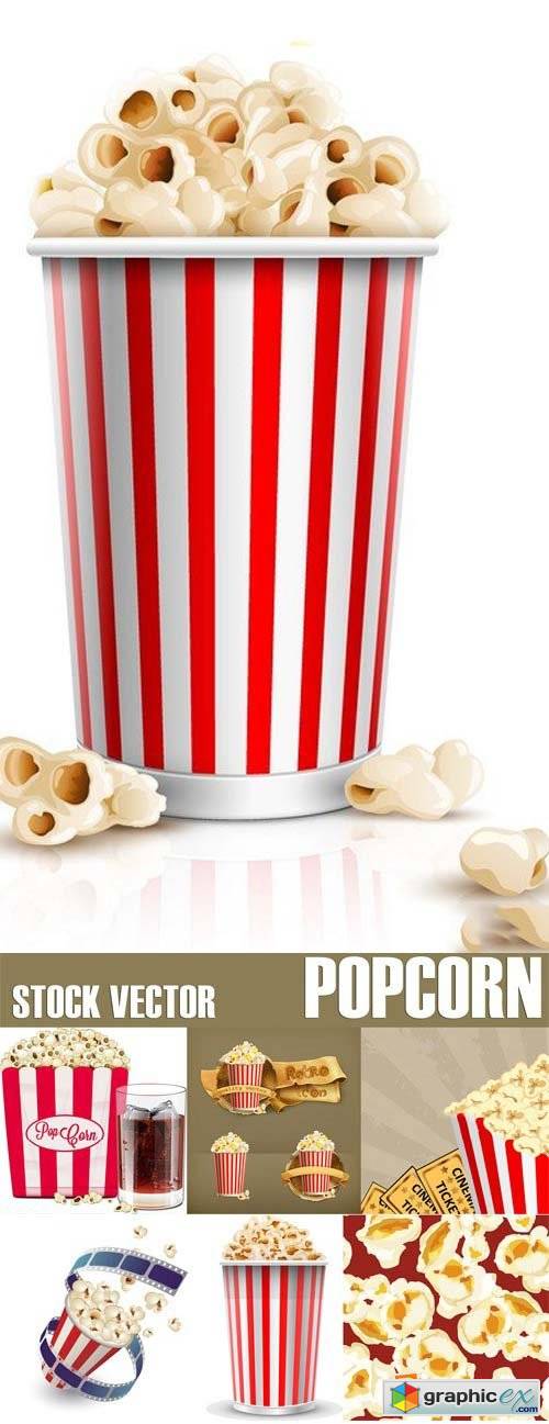 Stock Vectors - Popcorn, 25xEPS