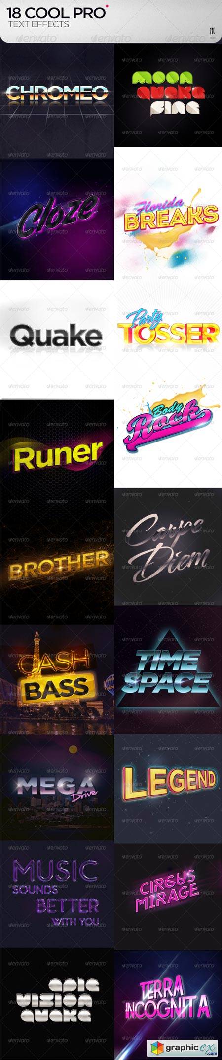 18 Cool PRO Text Effects + .PSD 8111597