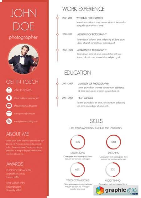 A Colorful and Modern Resume 47549