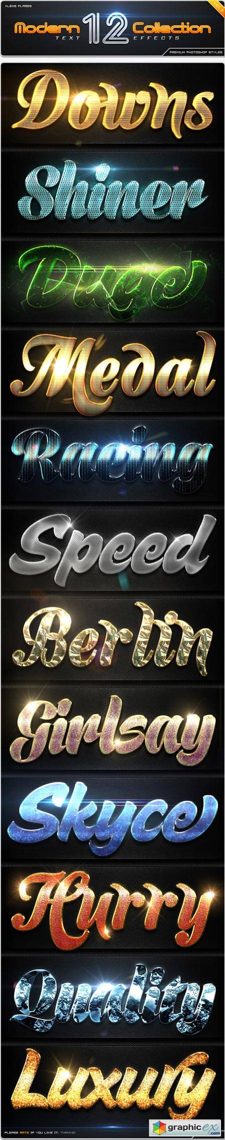 12 Modern Collection Text Effect Styles Vol.3 8833021