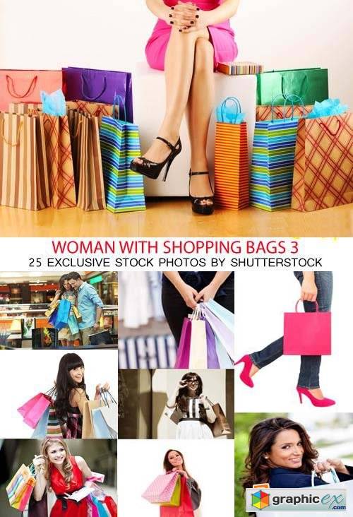 Woman with Shopping Bags 3, 25xJPG