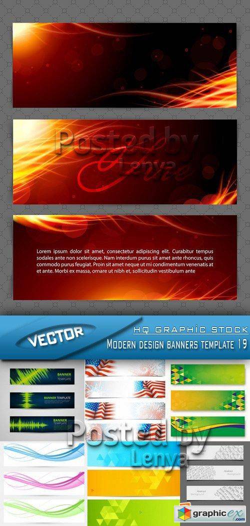 Stock Vector - Modern design banners template 19
