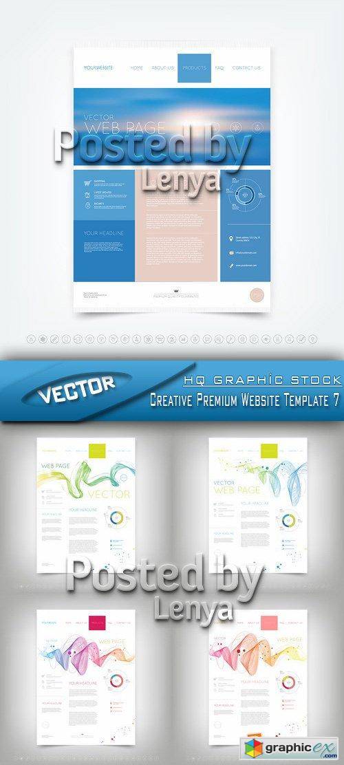 Stock Vector - Creative Premium Website Template 7