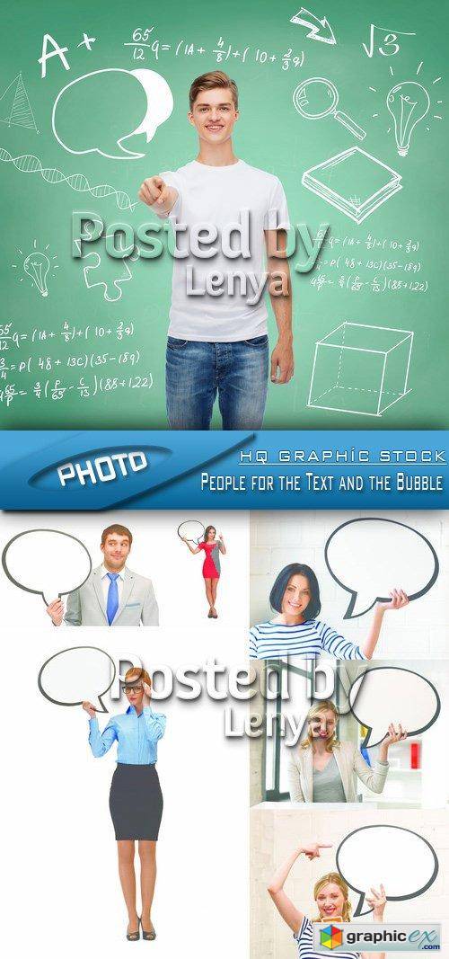 Stock Photo - People for the Text and the Bubble