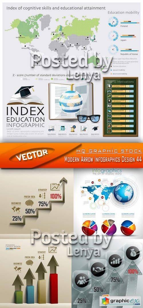 Stock Vector - Modern Arrow Infographics Design 44