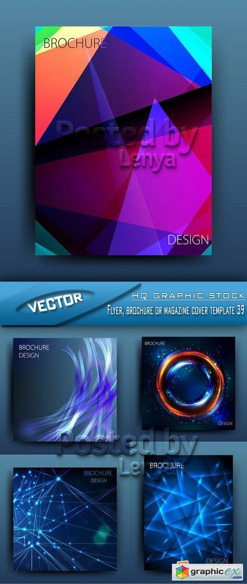 Stock Vector - Flyer, brochure or magazine cover template 39