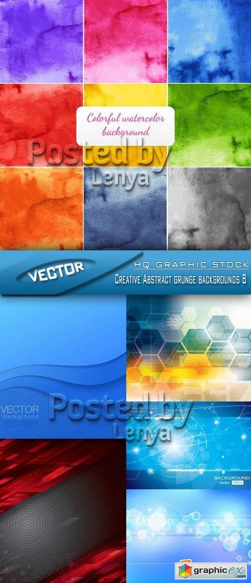 Stock Vector - Creative Abstract grunge backgrounds 8