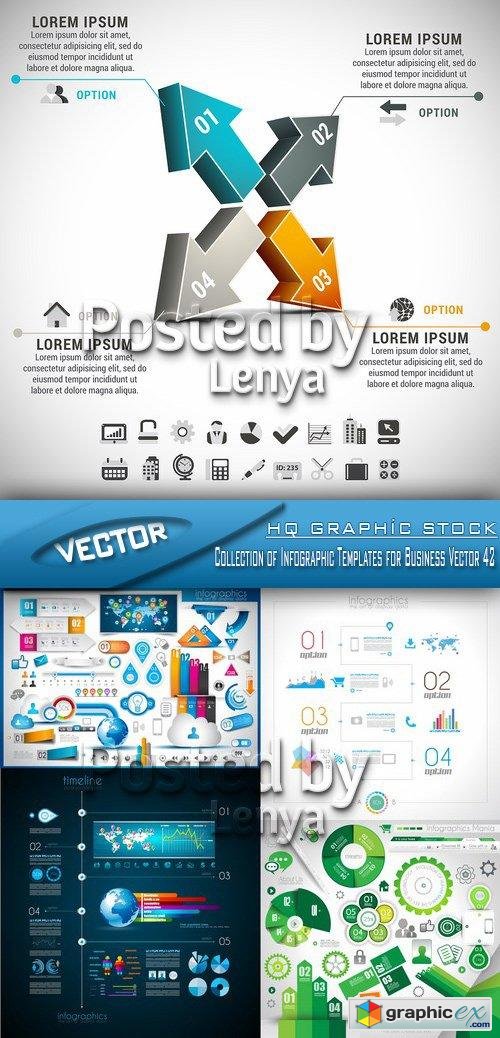 Stock Vector - Collection of Infographic Templates for Business Vector 42