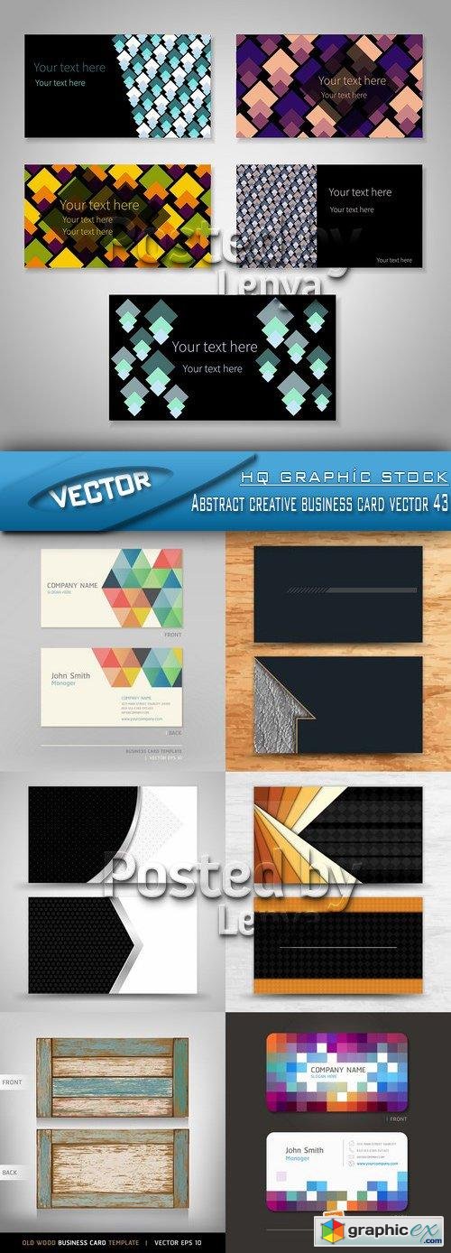 Stock Vector - Abstract creative business card vector 43