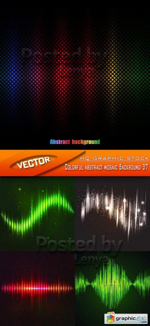 Stock Vector - Colorful abstract mosaic Backround 37