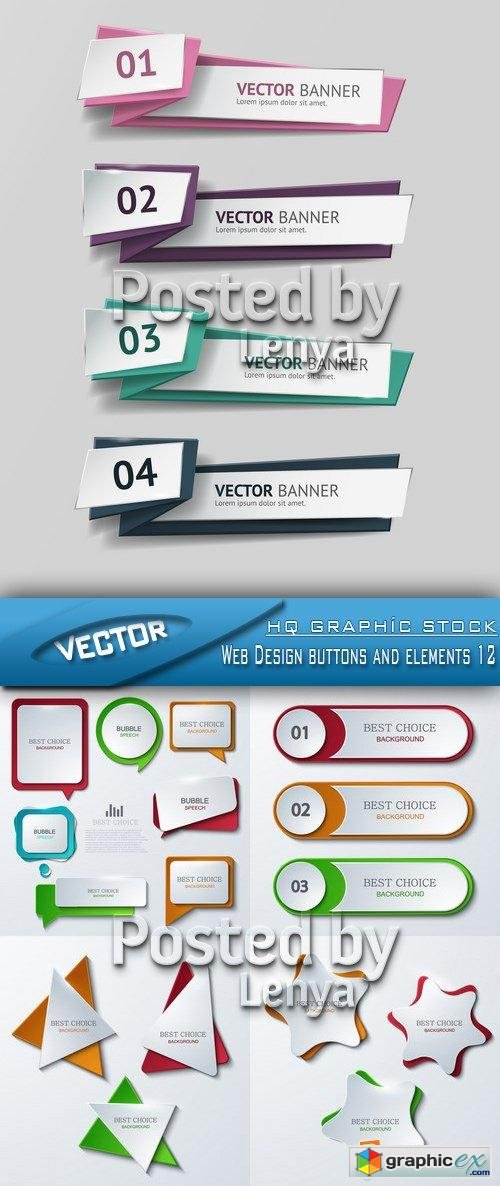 Stock Vector - Web Design buttons and elements 12