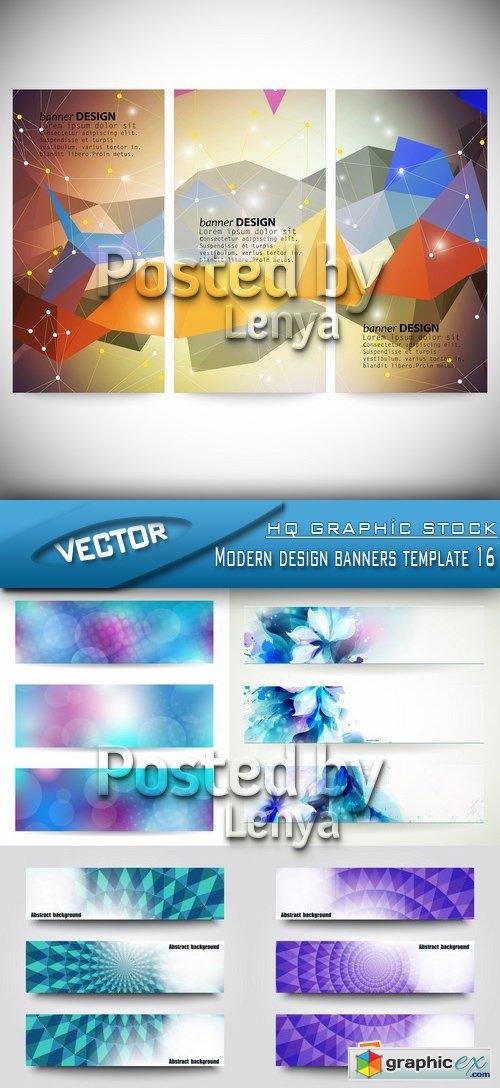 Stock Vector - Modern design banners template 16