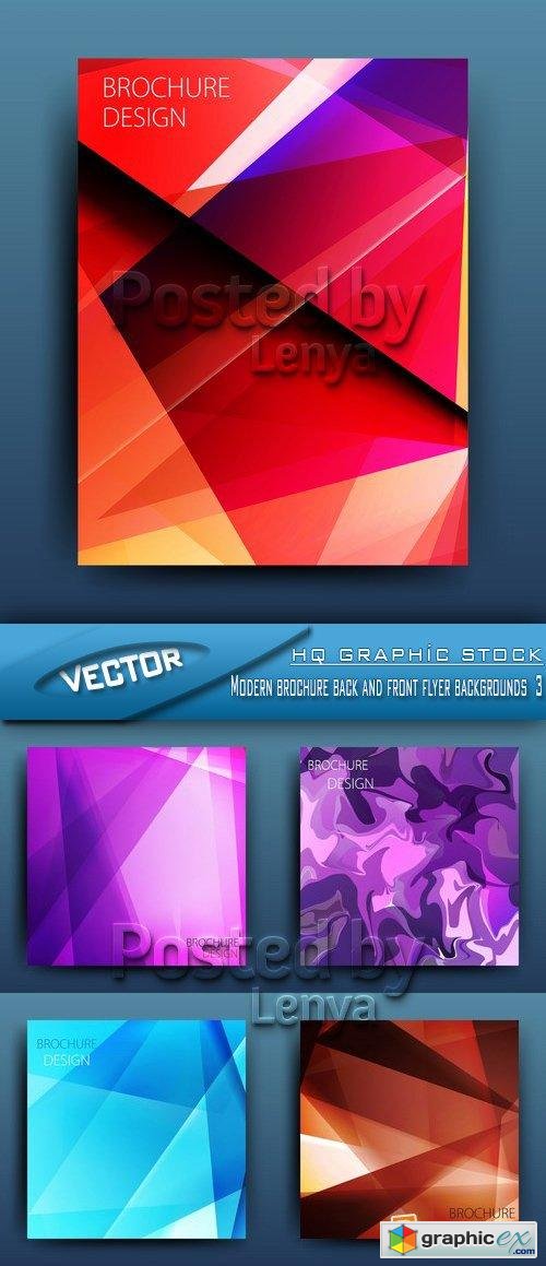 Stock Vector - Modern brochure back and front flyer backgrounds 3