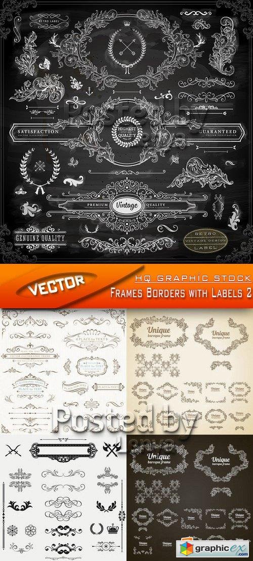 Stock Vector - Frames Borders with Labels 2