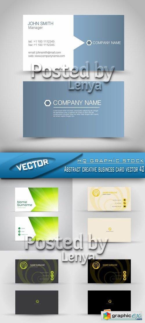 Stock Vector - Abstract creative business card vector 42