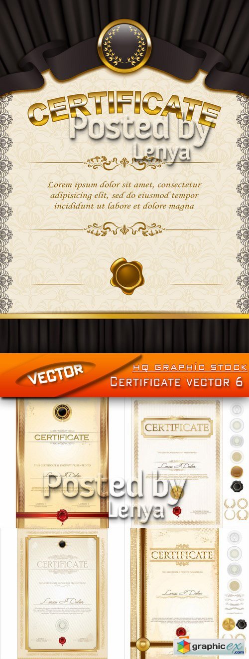 Stock Vector - Certificate vector 6