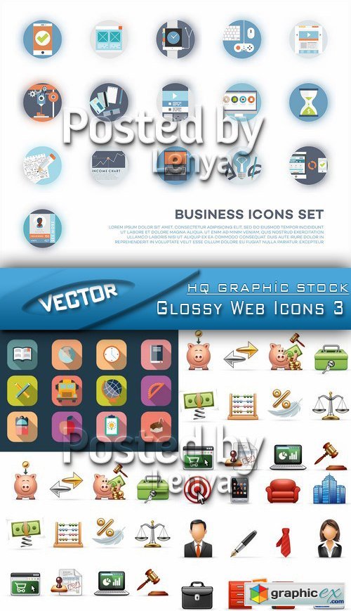 Stock Vector - Glossy Web Icons 3