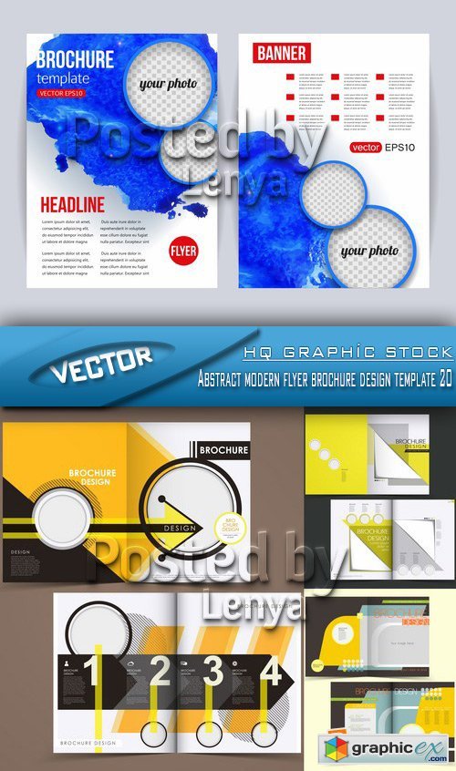 Stock Vector - Abstract modern flyer brochure design template 20