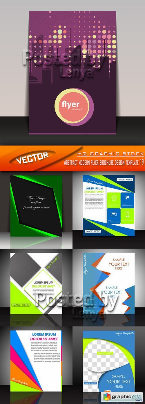 Stock Vector - Abstract modern flyer brochure design template 19