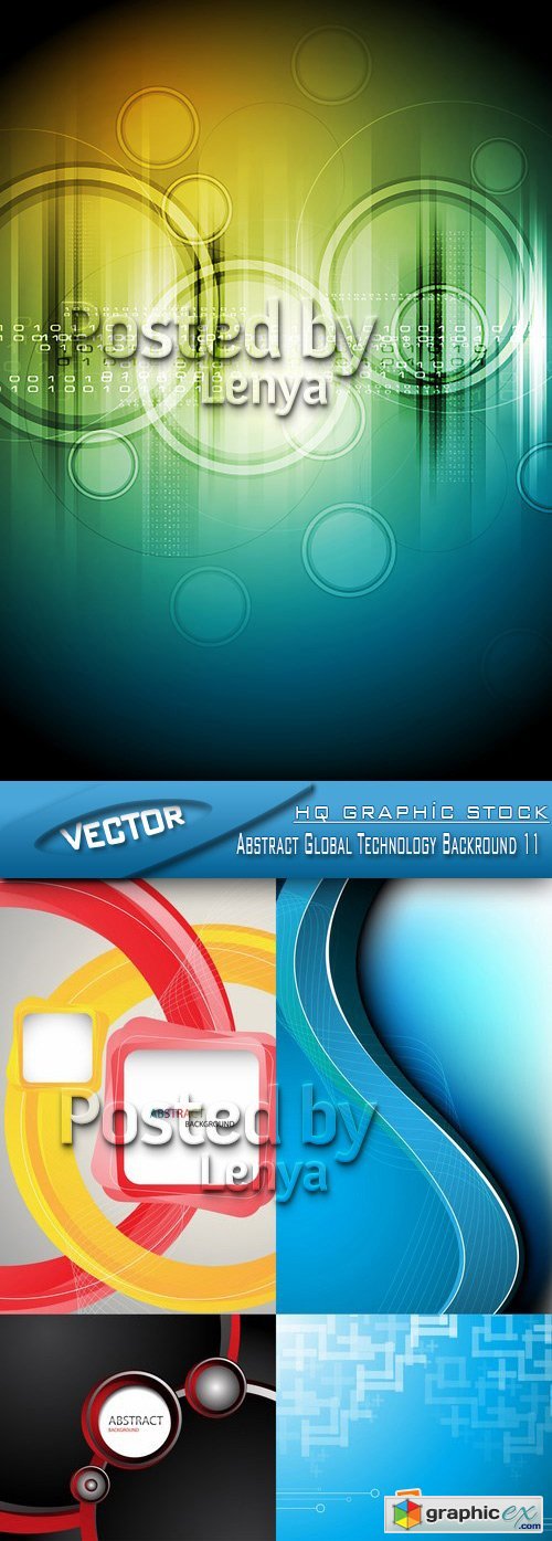 Stock Vector - Abstract Global Technology Backround 11