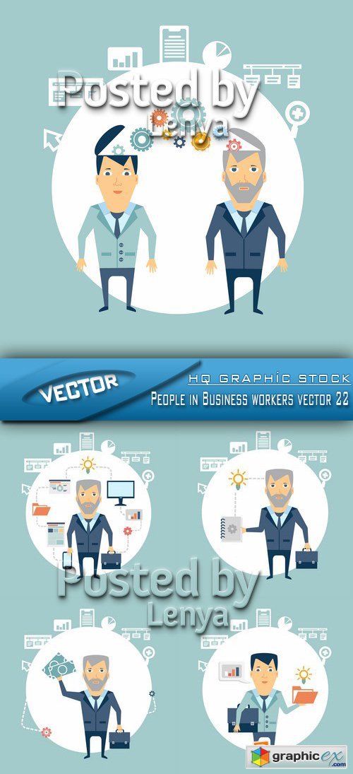 Stock Vector - People in Business workers vector 22