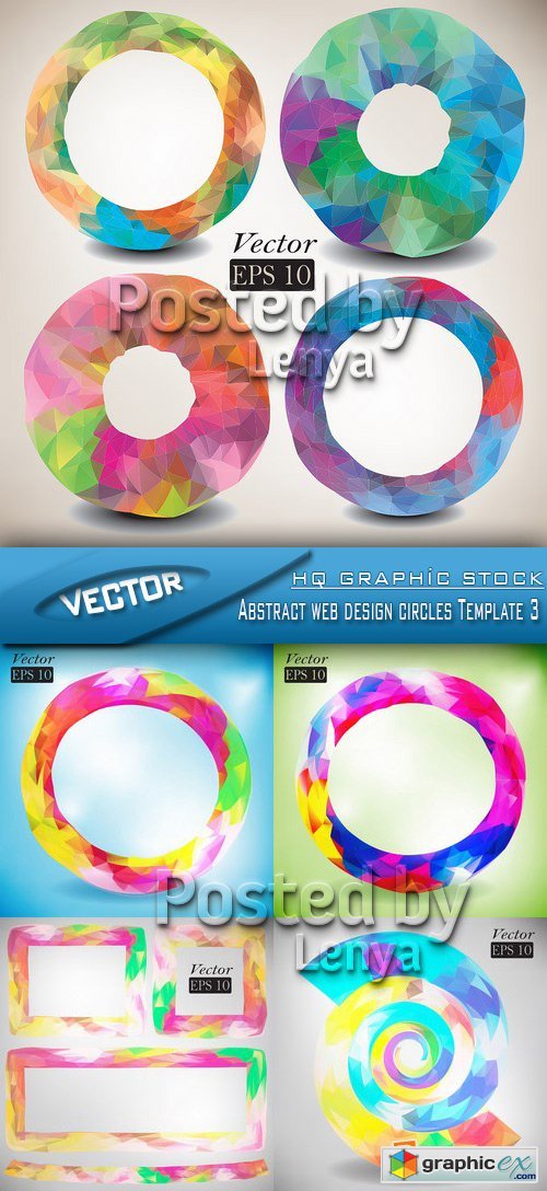 Stock Vector - Abstract web design circles Template 3
